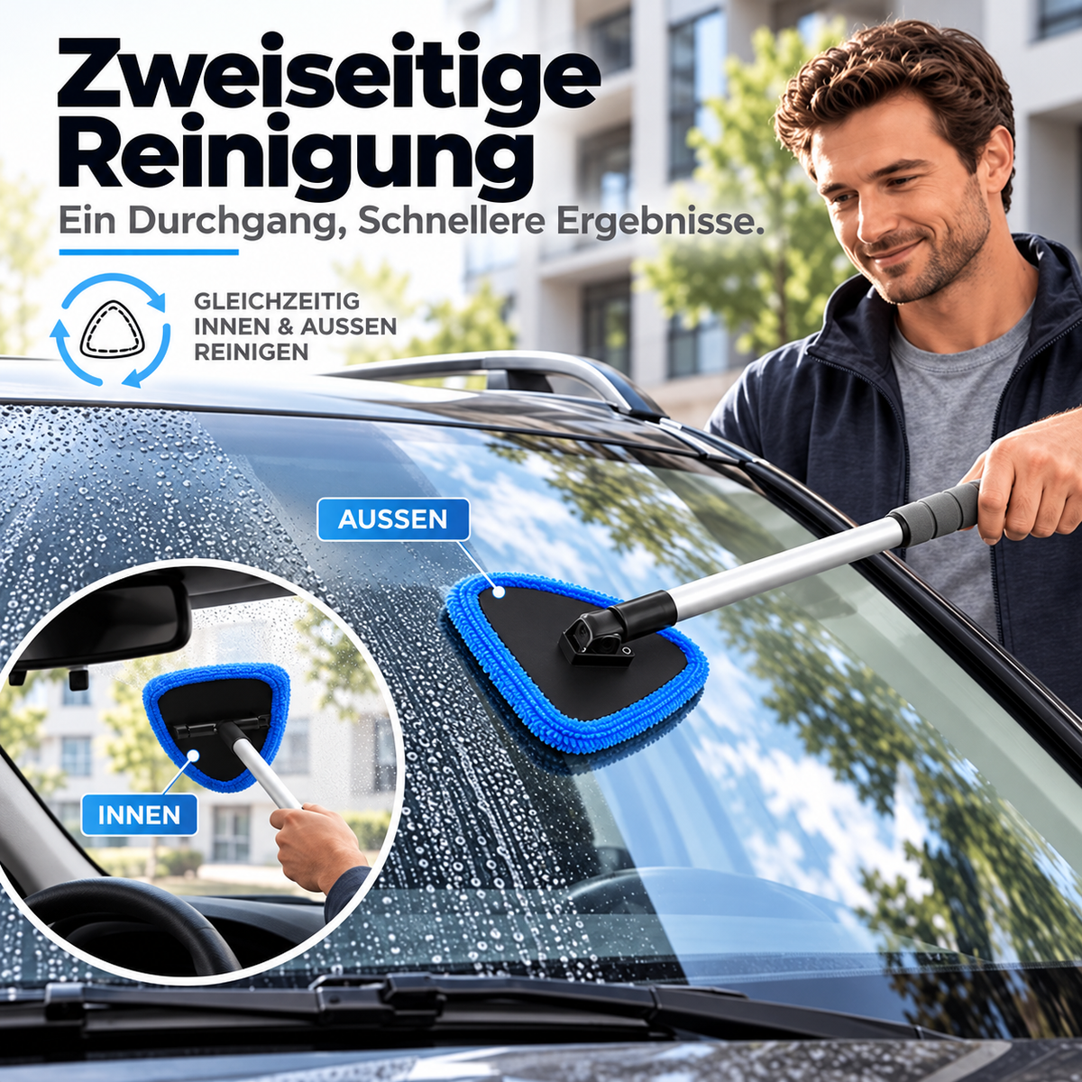 🥳2026:N SUOSITUIN TARJOUS🥳💞YLI 50 000 KAPPALETTA MYYTY! 🚗🧽 50 % ALENNUS! Kaksimagneettinen auton ikkunanpuhdistin | Jälkiä jättämätön puhdistussetti auton laseille 🛡️💪