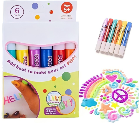 🖍️ Joulualennusmyynti, 50 % alennus🎁 Maagiset kuplakynät, lämpöaktivoituvat popcorn-kynät – DIY-3D-taidekynät lasten askarteluun