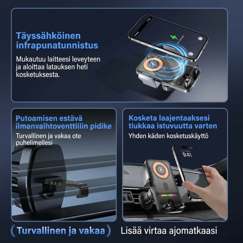 🔥Uusi langaton pikalatausteline autoon