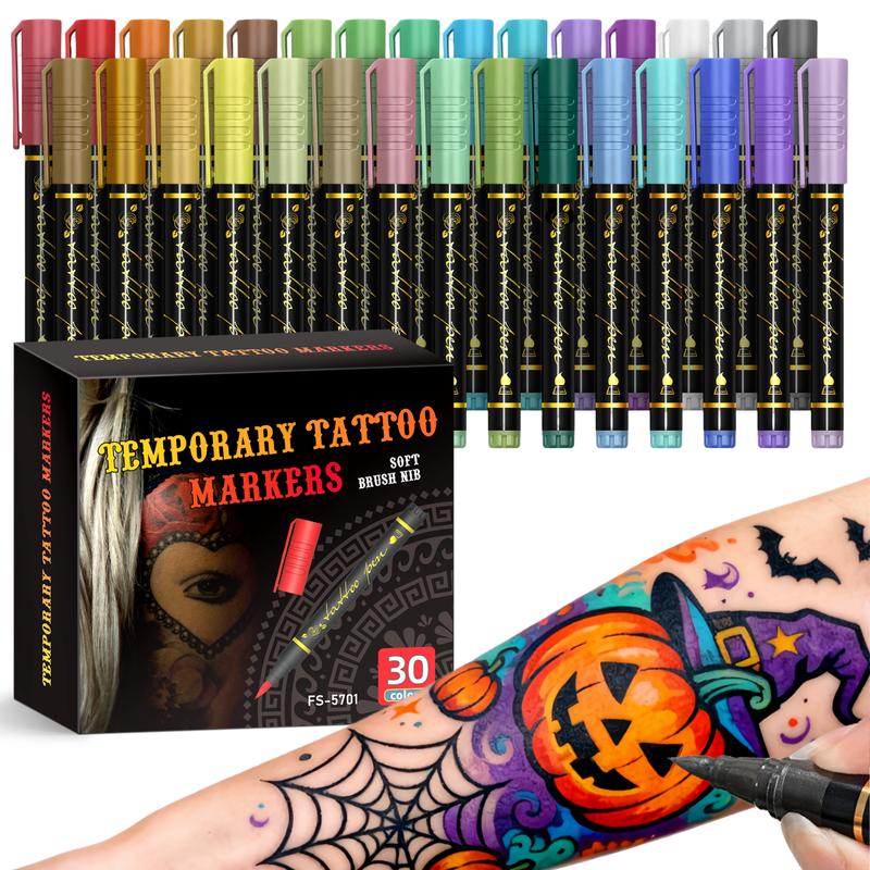🎨Täydellinen ainutlaatuiseen kehonkoristeluun🌈Tussit väliaikaisiin tatuointeihin iholle