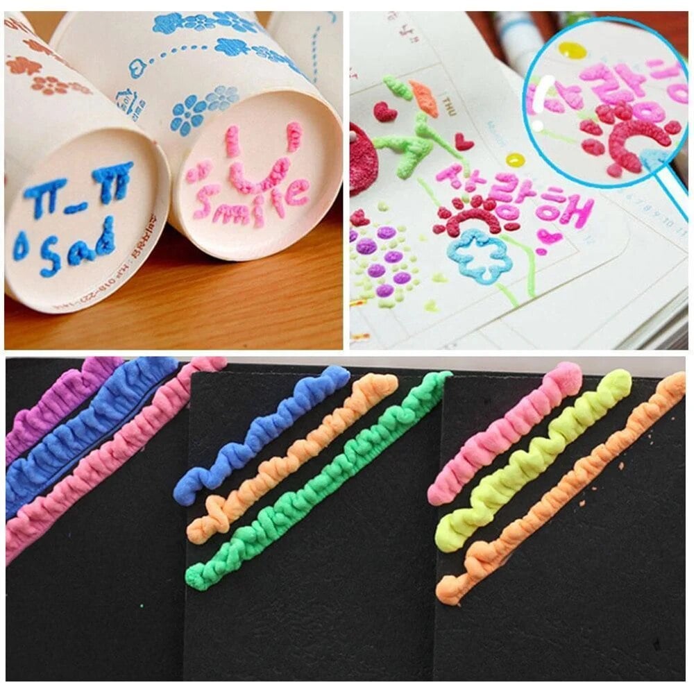 🖍️ Joulualennusmyynti, 50 % alennus🎁 Maagiset kuplakynät, lämpöaktivoituvat popcorn-kynät – DIY-3D-taidekynät lasten askarteluun