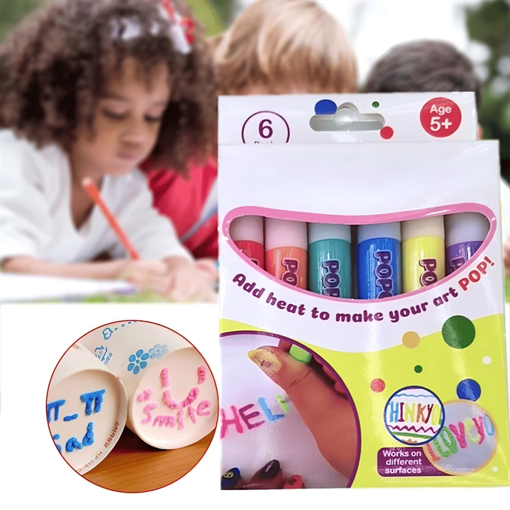 🖍️ Joulualennusmyynti, 50 % alennus🎁 Maagiset kuplakynät, lämpöaktivoituvat popcorn-kynät – DIY-3D-taidekynät lasten askarteluun