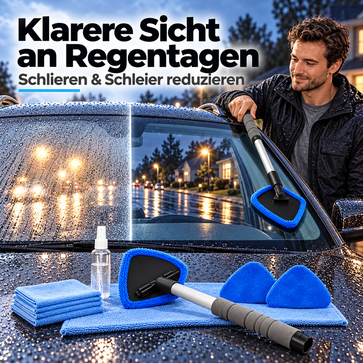 🥳2026:N SUOSITUIN TARJOUS🥳💞YLI 50 000 KAPPALETTA MYYTY! 🚗🧽 50 % ALENNUS! Kaksimagneettinen auton ikkunanpuhdistin | Jälkiä jättämätön puhdistussetti auton laseille 🛡️💪