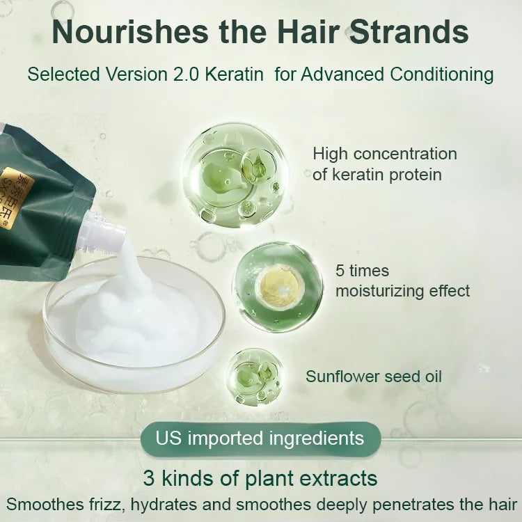 ⏳Ajallisesti rajoitettu 50 %:n alennus⏰Polypeptidi-keratiini-kosteuttava ja silottava hiusten vaurioiden korjausvoide🥇