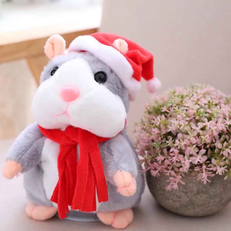 🐹🎁NYT 50 % ALENNUS! Puhuva hamsteripehmo – toistaa sanasi, heiluttaa päätään automaattisesti, interaktiivinen pehmolelu, hauska oppimislelu lapsille ja juhlahumua