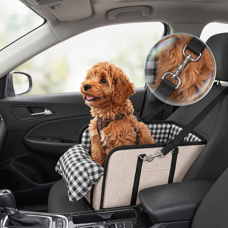 🐶NYT 50 % ALENNUS!🎁 Secure Travel Pet Booster – kannettava koiran turvaistuin, mukana turvavaljaat; pehmustettu matkakotelo pienille ja keskikokoisille koirille