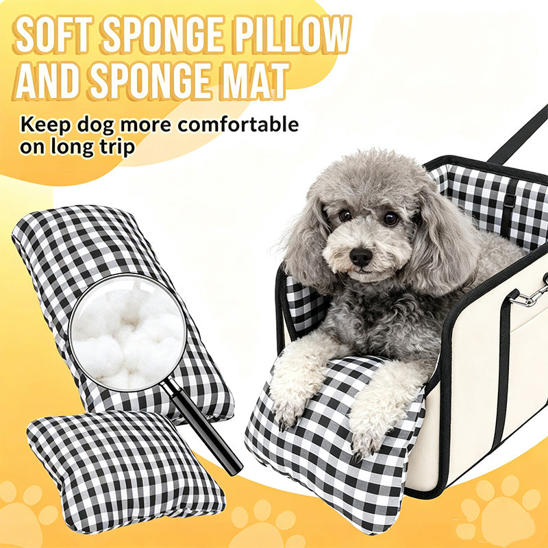 🐶NYT 50 % ALENNUS!🎁 Secure Travel Pet Booster – kannettava koiran turvaistuin, mukana turvavaljaat; pehmustettu matkakotelo pienille ja keskikokoisille koirille