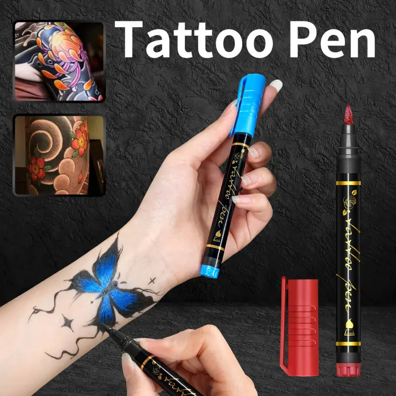 🎨Täydellinen ainutlaatuiseen kehonkoristeluun🌈Tussit väliaikaisiin tatuointeihin iholle