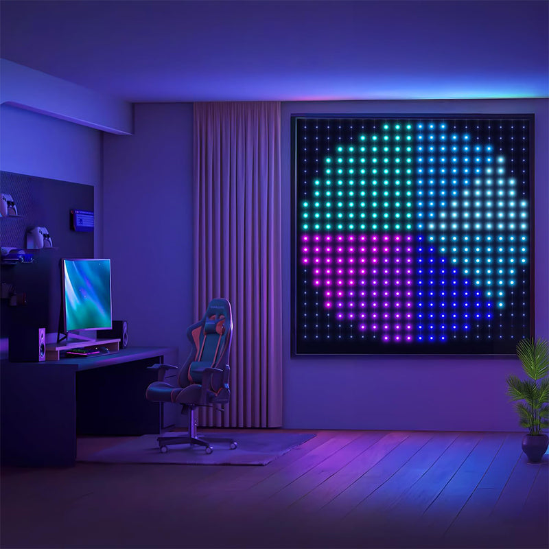 💡Vedenpitävä LED-valoverho🎵Ohjaus sovelluksella + musiikkisynkronointi! Värikkäät valot liikkuvat musiikin tahdissa – täydellinen valinta koristeeksi ja juhliin🏠