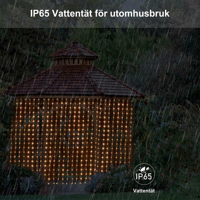 💡Vedenpitävä LED-valoverho🎵Ohjaus sovelluksella + musiikkisynkronointi! Värikkäät valot liikkuvat musiikin tahdissa – täydellinen valinta koristeeksi ja juhliin🏠