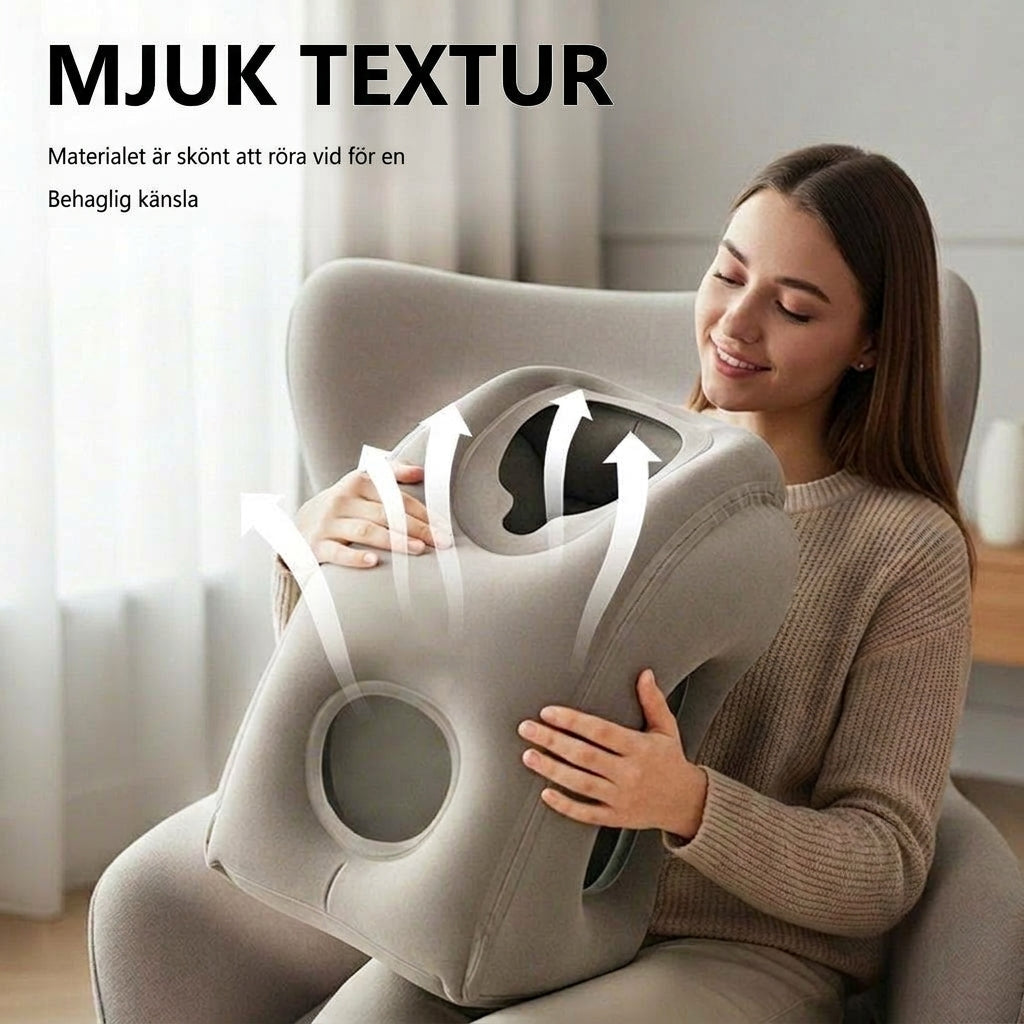 🛏️ NYT 50 % ALENNUS! ✈️ Kannettava, puhallettava ja ergonominen matkatyyny – 360° niskatuki ja 45°:n täydellinen kulma matkalle 💤