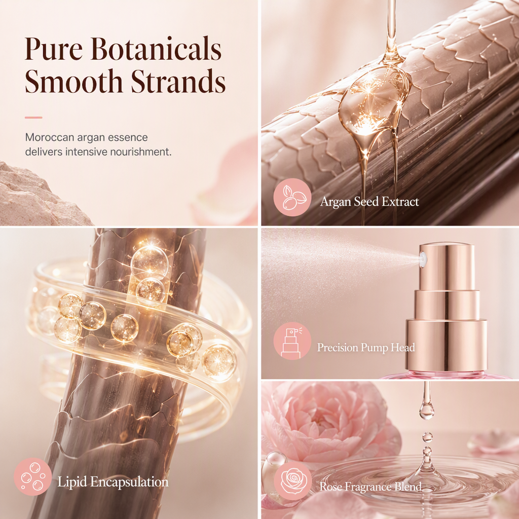🌸 Marokkolainen tuoksuinen hiusöljysuihke | 80 ml