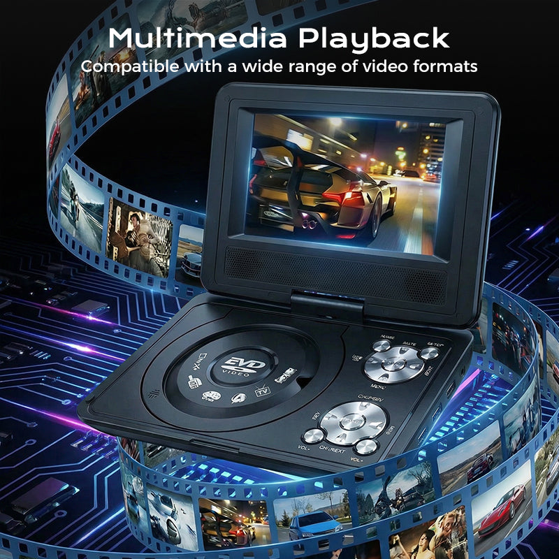🥳Vuoden 2026 hittituote🥳💞Yli 50 000 myytyä! 📀🎮 50 % alennus! Kannettava DVD/EVD-soitin pelitoiminnolla – 7 tuuman kääntyvä näyttö, ladattava akku, USB- ja AV-liitännät. Elokuvia ja pelejä missä vain! 🛡️✅