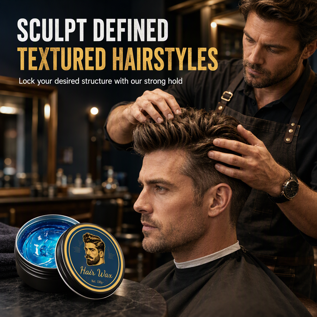💈 Miesten hiusvaha-pomadi, tuoksuu kölnillä, 130 g, mattapintainen, vahva pito, volyymia antava hiusmuotoiluvaha, vesiliukoinen, pitkäkestoinen hiuspasta