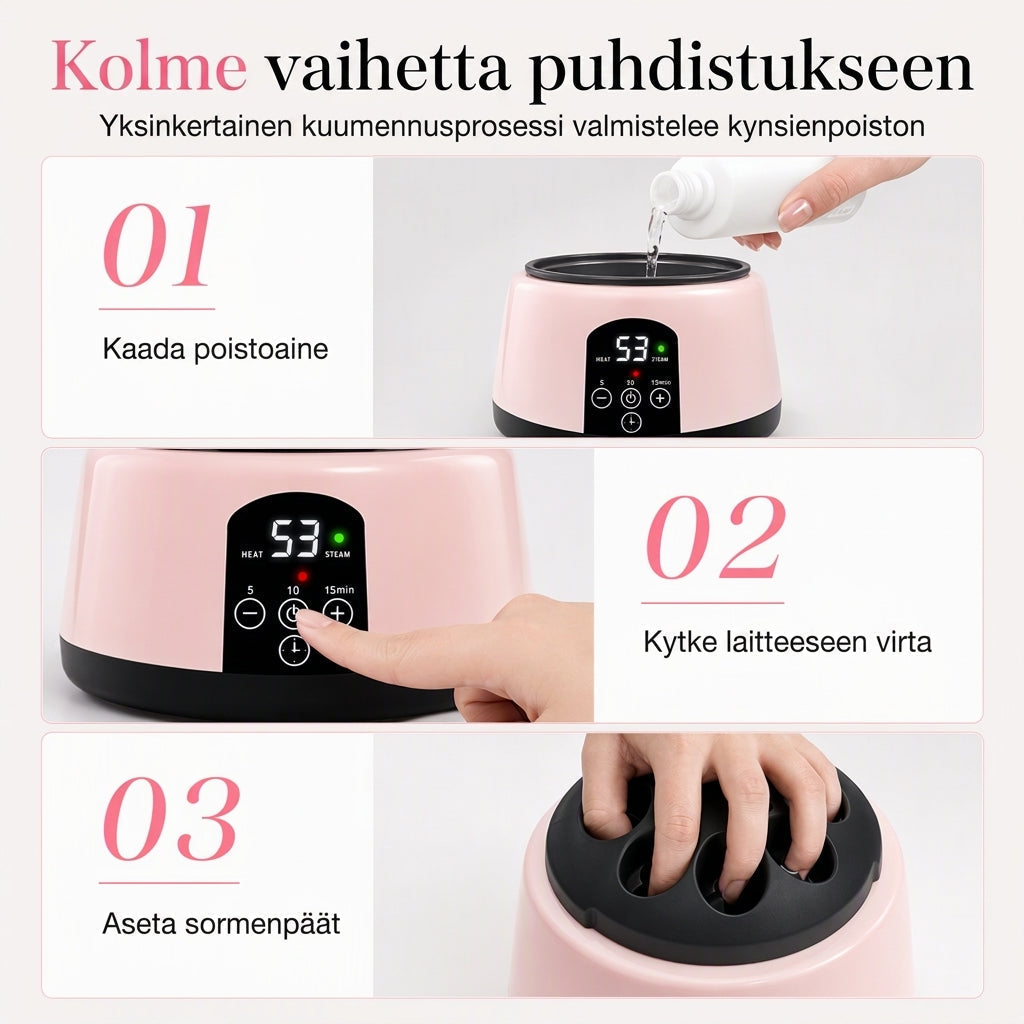 36W Sähköinen höyrykynsilakkapoistokone Ammattimainen geelilakan ja akryylin poistolaite manikyyriin