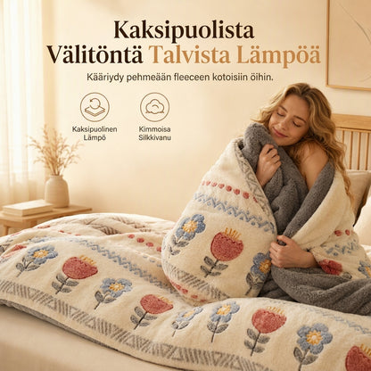 🛌 Kaksipuolinen sherpa-talvipeitto – paksu, lämmin ja samettisen pehmeä – kodikas vuodevaate kylmiin öihin❄️