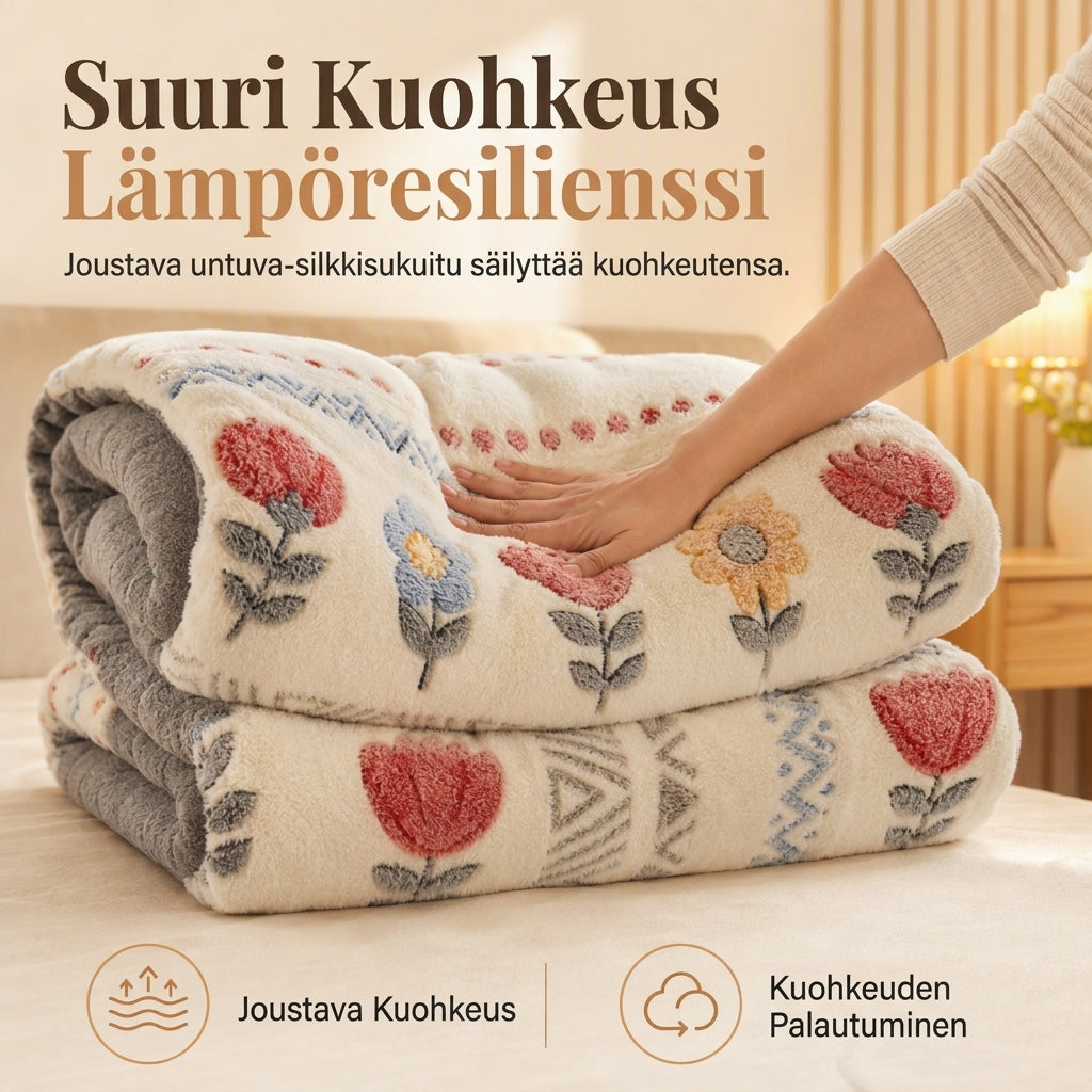 🛌 Kaksipuolinen sherpa-talvipeitto – paksu, lämmin ja samettisen pehmeä – kodikas vuodevaate kylmiin öihin❄️