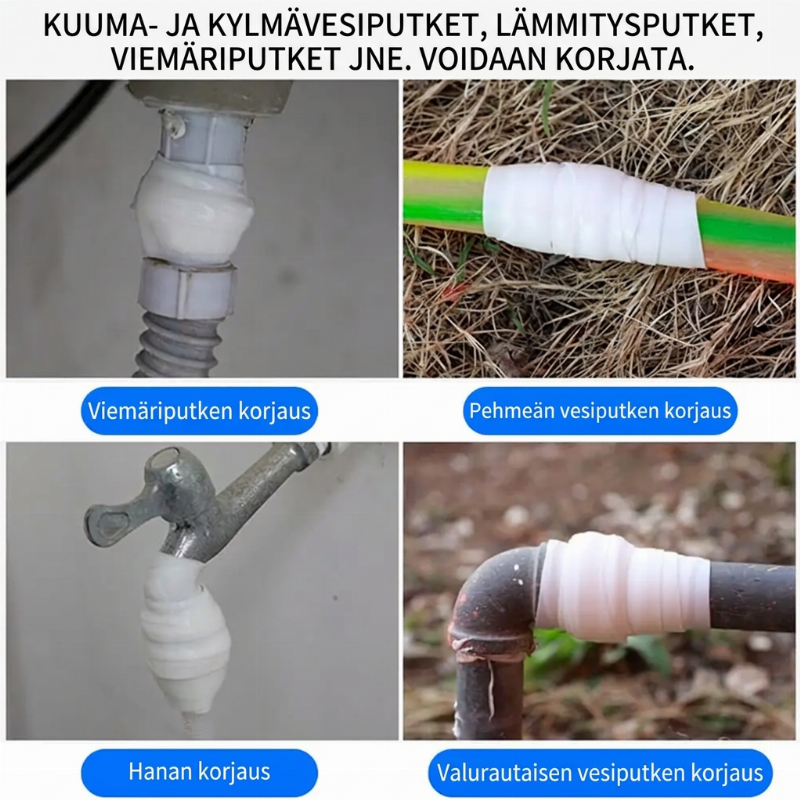 📦 -50% ALENNETTU NYT!Vedenpitävä itsesulkeutuva silikoni teippi