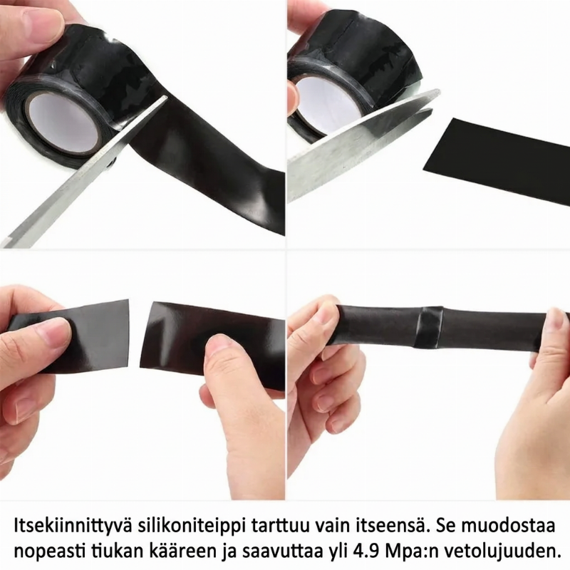 📦 -50% ALENNETTU NYT!Vedenpitävä itsesulkeutuva silikoni teippi