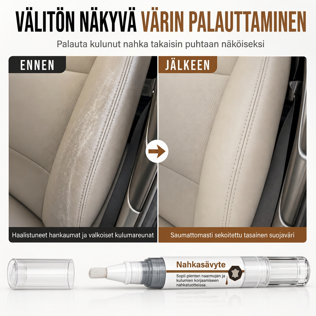 🖊️✨ Nahkainen korjauskynä – värin palautus ja naarmujen korjaus yhdessä tuotteessa 💪